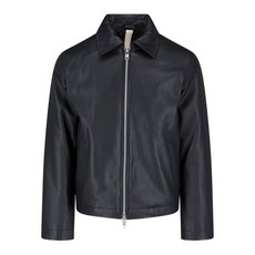 선플라워 지퍼 프런트 레더 재킷