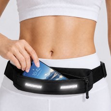 라리브 스마트폰 러닝벨트 힙색 가방, 블랙, 1개