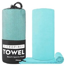 1-psc 극세사 여행용 수건 해변 체육관 수영장 목욕 요가용 속건성 수건 초흡수성 소형 경량 l, 86)Baby Blue