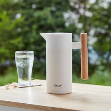 오슬로 보온 보냉 스텐 트리저그 물병 1200ml, 화이트, 1개