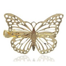 웨딩화관 셀프웨딩 화관 꽃 헤어장식 스몰웨딩 나비 골드 헤어 클립, 01