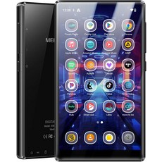Mechen 256GB Android 13 MP3 플레이어 5인치 1080P IPS 터치스크린 블루투스 및 WiFi 스트리밍 내장 스피커 사전 설치된 Spotify Amazon, Black