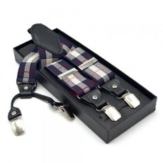 신사용멜빵 젠틀맨 4클립 멜빵(체크) 남자 정장 캐주얼 서스펜더 _ 260206EA bli+978jt