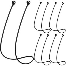 5개의 이어플러그 랜야드 블랙 루프 링크 커넥터 코드 부드러운 유연한 실리콘 이어폰 스트랩은 탈착식 팁 호환이 가능한 대부분의 이어플러그와 호환됩니다, 1개