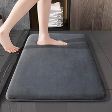 슈퍼 흡수성 바닥 산호 미끄럼 방지 욕실 매트 목욕 도어 벨벳, 60cmx160cm, 03 g y, 1개