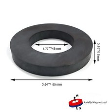 자석 직경 40 -100mm 페라이트 링 산업 과학 공예 및 취미용 헤비 듀티 세라믹, [00] 1PCS, [00] 90x15-45mm