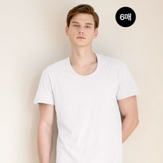 제임스딘 좋은사람들 남자 베이직 순면 반팔런닝 6매세트