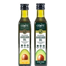 GROVE 克羅福 冷壓酪梨油 原味+檸檬胡椒風味 250毫升, 1個, 500ml