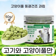 반려묘 장 건강을 위한 무첨가 캣그라스 스틱 영양제, 1개, 소화+장건강, 50g