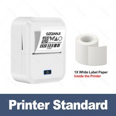 Marklife X2 라벨 메이커(테이프 포함) 열전사 프린터 기계 사무실 가정 비즈니스 2인치 Bluetooth 사용, White Printer, White Printer