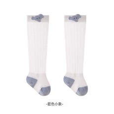DIU 新生兒寶寶春夏季超薄卡通防蚊高筒襪鬆口無骨不勒腿嬰兒長筒襪子