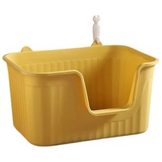 超大開放式貓砂盆，一體式防噴濺貓砂盆，特大半封閉貓砂盆, 詳見商品包裝, 1個