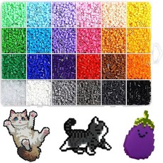 Perler Beads 펄러비즈 2.6mm 24색 16800알 DIY 세트