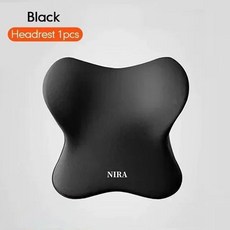 메모리 폼 자동차 헤드레스트 요추 쿠션 등받이 베개 목 일반, 색상: 6. Black Headrest, 1개