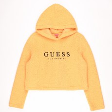 빈티지테크 718.게스 자수 후리스 긴팔 후드티셔츠/정품/여성 XS