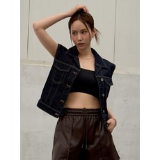 탑텐 여성 데님 크롭 베스트 MTE2VI2901