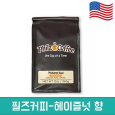 미국 필즈 커피 원두 필터드 소울 헤이즐넛 향 미디엄 로스트 홀빈, 1개, 340g