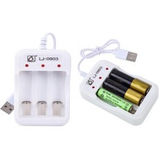 2개의 AA AAA 배터리 충전기 충전식 배터리용 3베이 스마트 USB 범용 LED 표시등이 있는 NiCd NiMH배터리는 포함되지 않음, 2개의 AA AAA 배터리 충전기 충전식 배터리용 3베