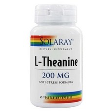 SOLARAY 左旋茶胺酸植物膠囊 200mg, 45 件, 1個
