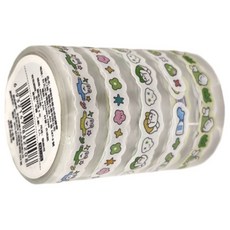 合成紙膠帶 60mm x 2m, 繽紛彩條, 5個