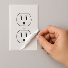 가짜 페이크 전원 콘센트 스티커 무대 연출 촬영 소품