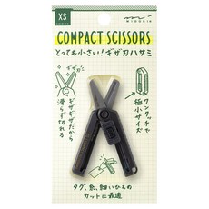 미도리 톳테모 치이사이 콤팩트 톱니날 가위 XS, 블랙, 1개 블랙, 1개