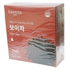 허브앤티 다하다 보이차티백 100T(0.7g 100티백) 업소용, 700mg, 100개입, 1개