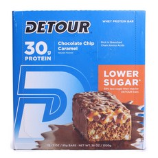 Detour 乳清蛋白棒巧克力片焦糖, 85克