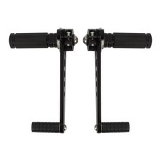 카페 레이서 오토바이 후면 발 페그 페달 빈티지 발판, 2. Black