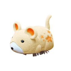 寵物清潔玩具鼠, 1個, 黃色小倉鼠, 單個贈2個電池