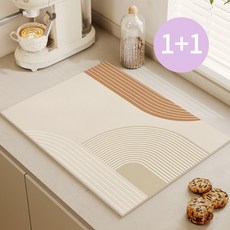 우아한클릭 1+1 규조토 식기건조매트 드라잉매트 특대형, 포인트라인, 2개