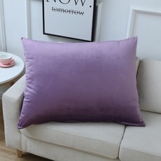 北歐天鵝絨抱枕套 沙發長方形靠背墊 靠墊套 長條大號靠枕 客廳腰枕墊, 葡萄紫,40*60cm抱枕套不含芯