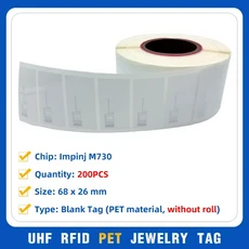 TF6030 패시브 UHF RFID 보석 태그 860-960MHz 관리용) PET 방수 링 귀걸이 안경 재고 추적, 01 200pcs