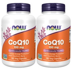 NOW Foods CoQ10 100mg素食膠囊, 180顆, 2罐