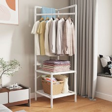 코너행거 조립식 틈색 코너 시스템 좁은방 모서리 선반 행거, 블랙_2단