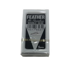 FEATHER 羽毛牌 日本製雙面不鏽鋼刀片 (5片裝), 1個