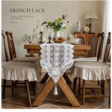 프렌치 레이스 테이블 북유럽 식탁 콘솔러너, 35*210 (6인용), 1개