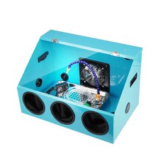 탁상용 방진 박스 더스트박스 그리드 주최자 가공 기, 1개, 소형-선풍기 포함