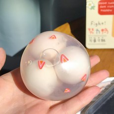 걸스코코 슬랑이모음전 말랑이 왁뿌볼 친구선물 슬라임 스트레스해소말랑이, 1개, 몰캉팝볼말랑이/딸기
