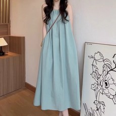 투니스 여성 루즈핏 롱 민소매 원피스