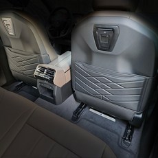 레이덴 BMW 호환 5시리즈 G60 킥매트 시트커버 킥커버 보호매트 1+1, 블랙, 2개