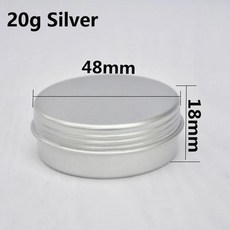 빈다채로운 알루미늄 주석 캔 스크류 탑 라운드 향신료 뚜껑 화장품 보관 기 10 5g -0g, 16 20g Silver