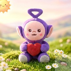 우노상점 텔레토비 보라돌이 하트 가방고리 7cm 차키링, 구매수량