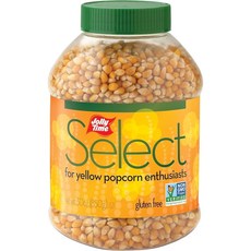 졸리 타임 팝콘 커널 에어 포퍼 머신이나 스토브탑용 고급 팝핑 옥수수 일부 옐로우 팝콘 30온스(6팩), Select Yellow Popcorn, 30 Ounce (Pack of 6)