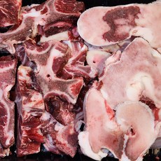 1등급 한우사골세트 4.2kg (사골2kg 잡뼈2kg 사태200g) 냉동 몸보신 명절사골선물세트 100%한우, 1세트