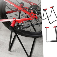 자전거 스탠드 접이식 삼각 거치대 자전거 정비대 보관대 로드 엠티비 다용도 바이크 조절식 휴대용 합금, 블랙