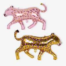 표범 재규어 풍선 사파리동물 파티, 핑크