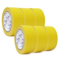 홀스파워 SBT04 자동차 도장 도색 종이마스킹테이프 노랑 45mm x 40M, 6개