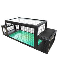 좌식 테이블축구 스포츠 발축구 앉아서하는 게임, 조명형 블랙