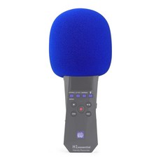 LEFXMOPHY Zoom H1essential 스테레오 핸디 레코더용 팝 필터 (2024 모델 에센셜 시리즈) 블루 폼 커버, LEFXMOPHY Zoom H1essential 스테레